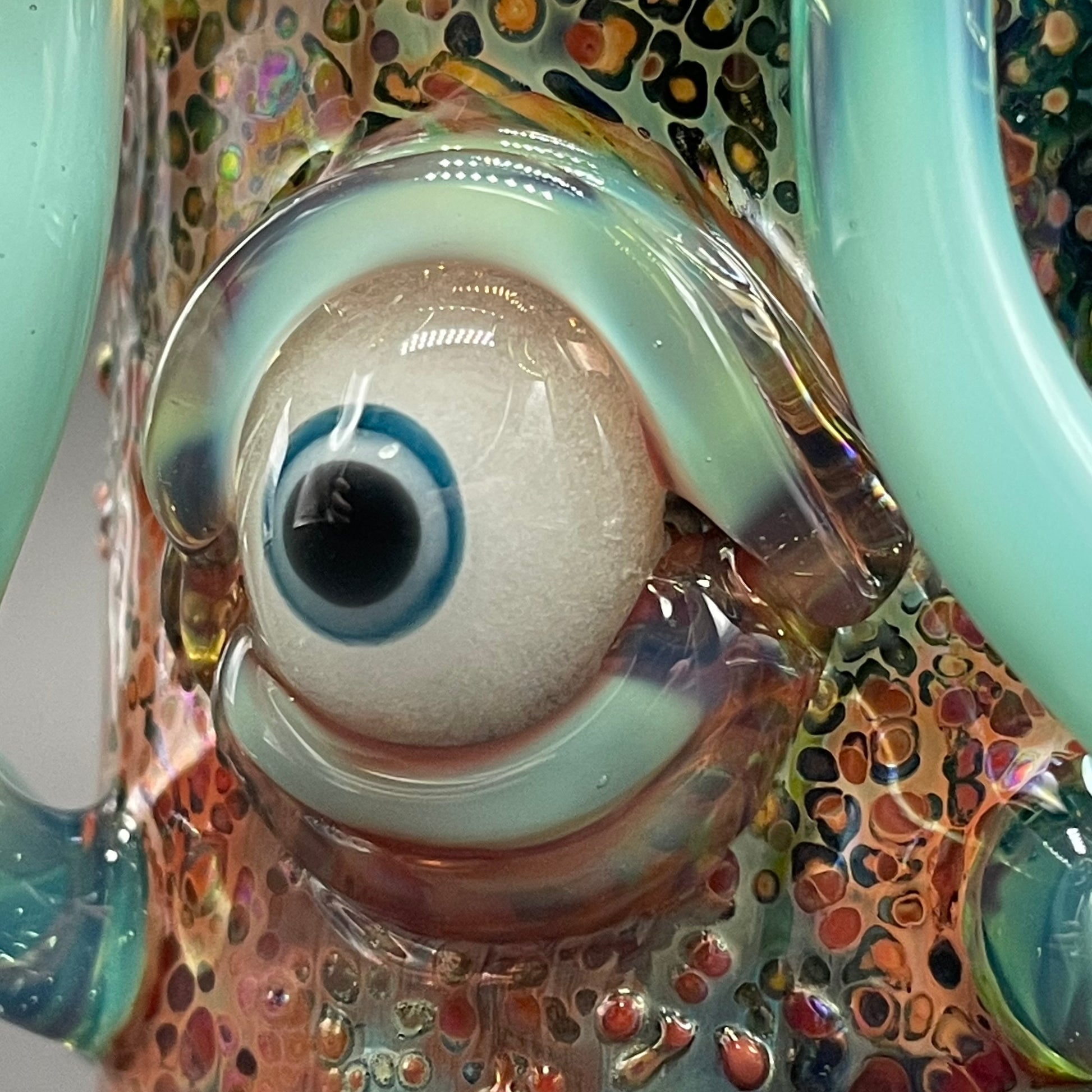 Marina mushroom shot glass craftsmanship - artisan glass work