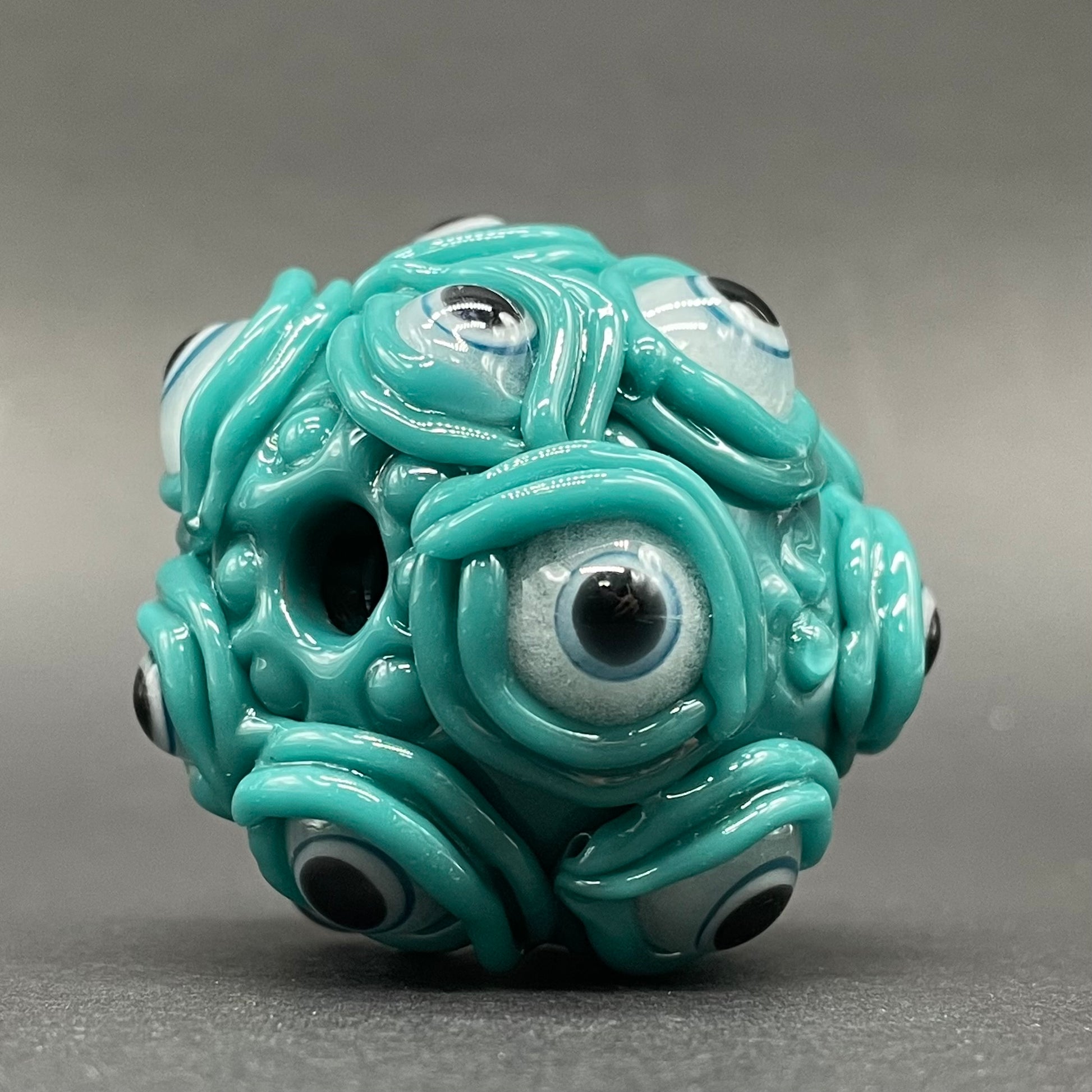 Hand-blown Agua azule Argus pendant - Leviathan Glass original