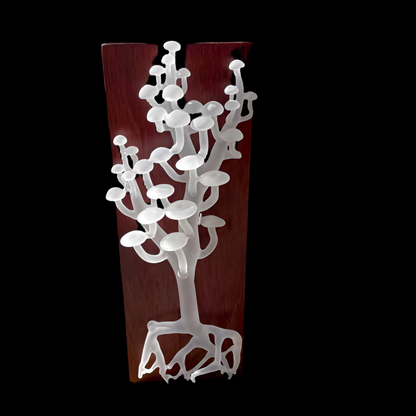Hand-blown glass Mushroom wall sculpture by Leviathan Glass