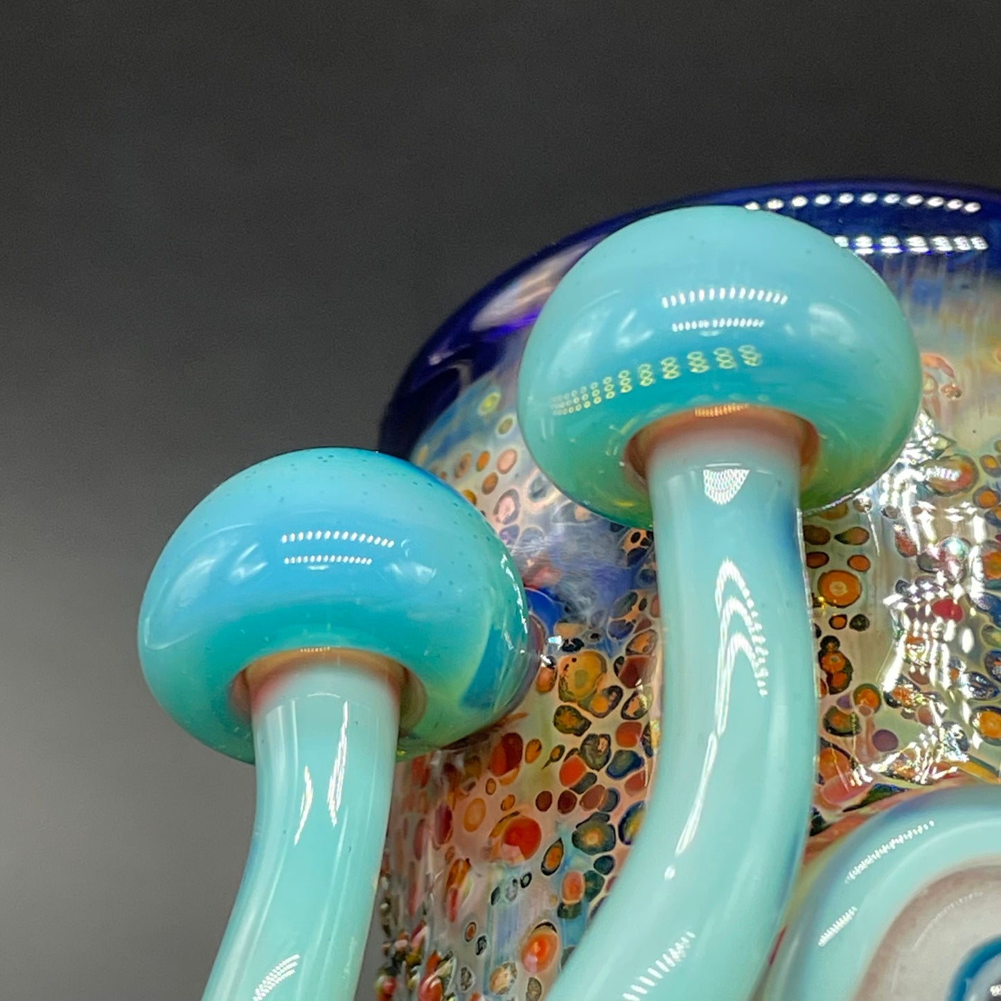 Leviathan Glass Marina mushroom shot glass - hand-blown art