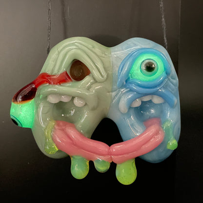 Premium Two headaches are better than one - collectible glass art