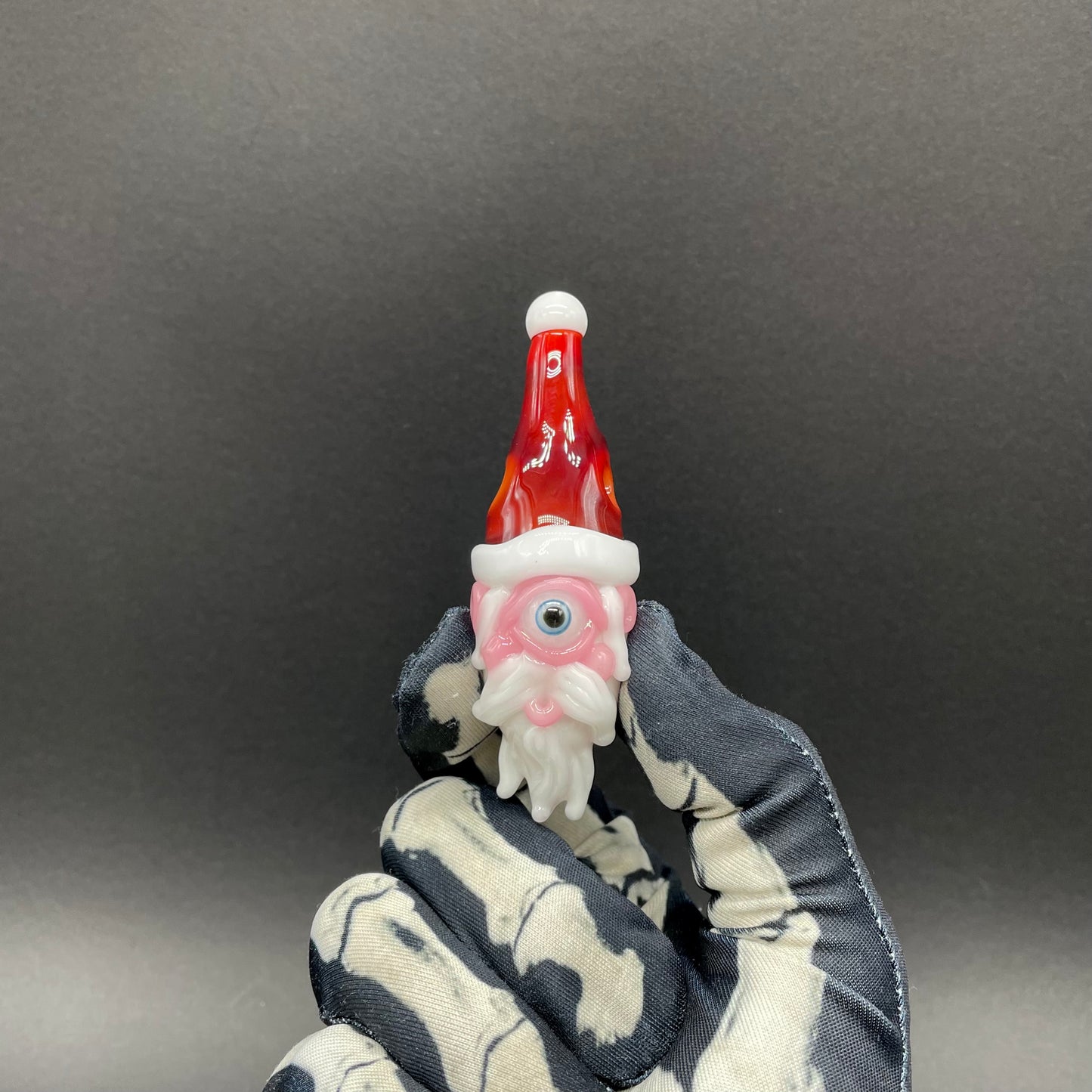 Hand-blown Cyclops Santa glass pendant - Leviathan Glass original