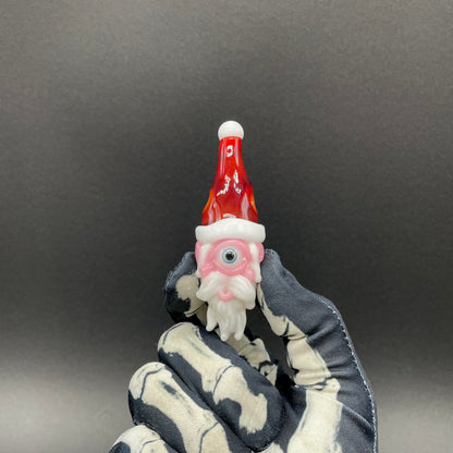 Hand-blown Cyclops Santa glass pendant - Leviathan Glass original