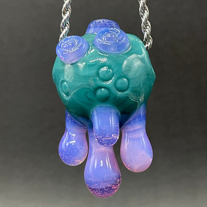 Dripping with sarcasm glass pendant