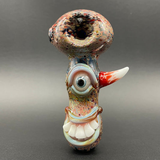 Frit Cyclops Spoon detail view - premium glass art