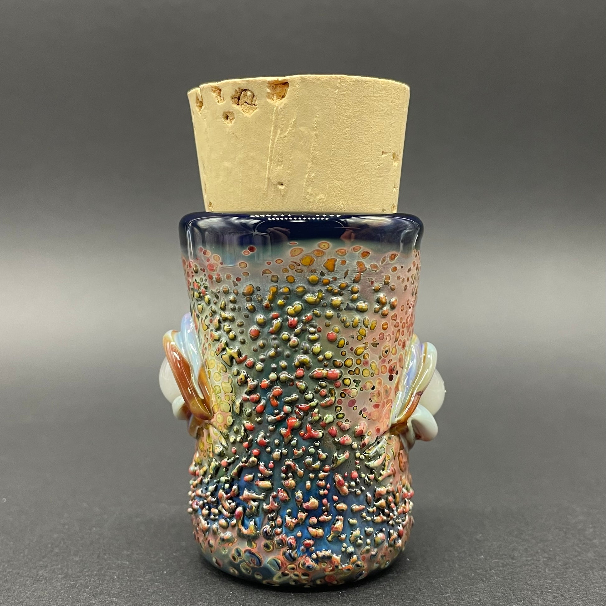 Hand-blown Side eye Cyclops Cork Jar - Leviathan Glass original