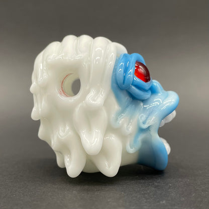 Blown glass yeti pendant