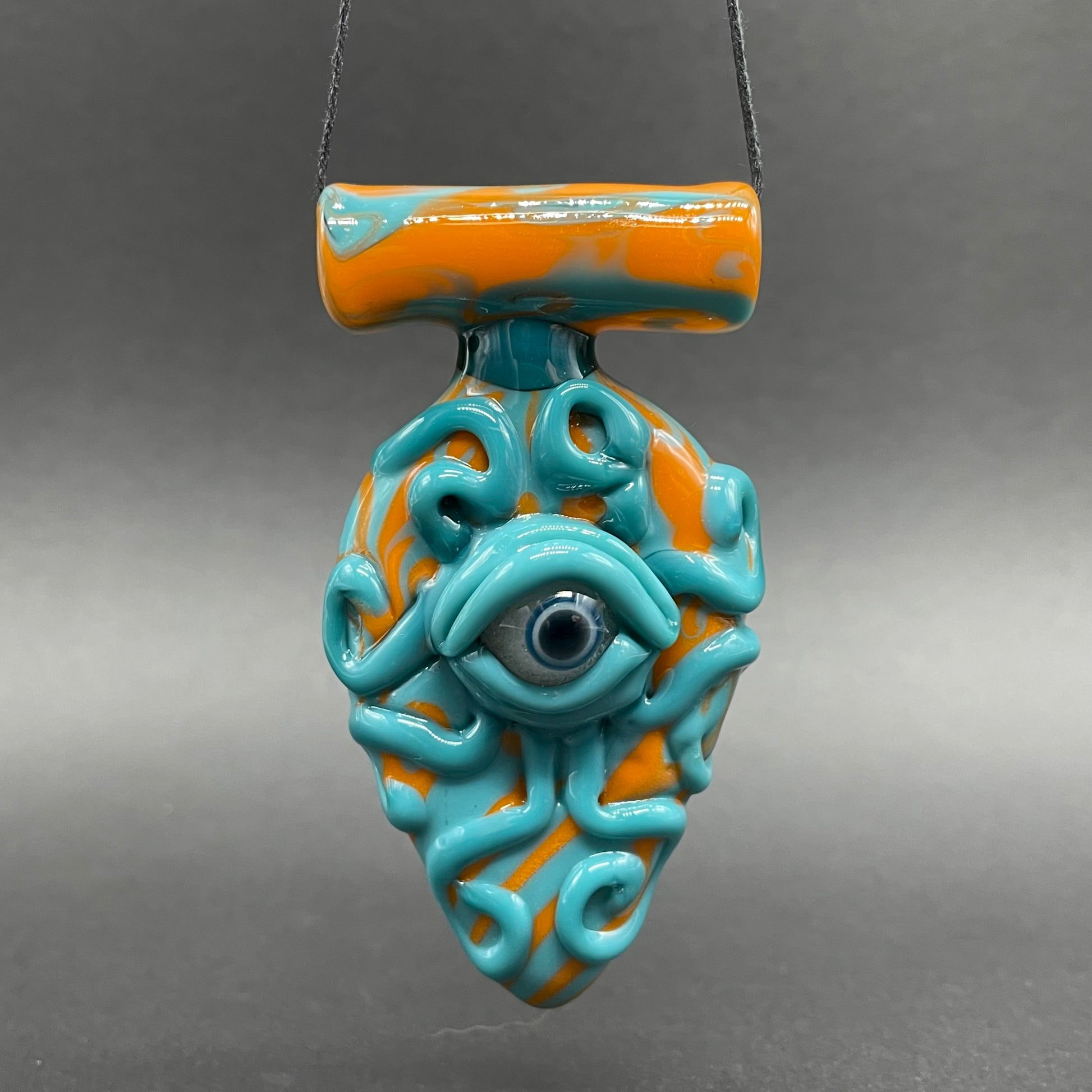 Hand-blown glass Oculus tentacle pendant by Leviathan Glass