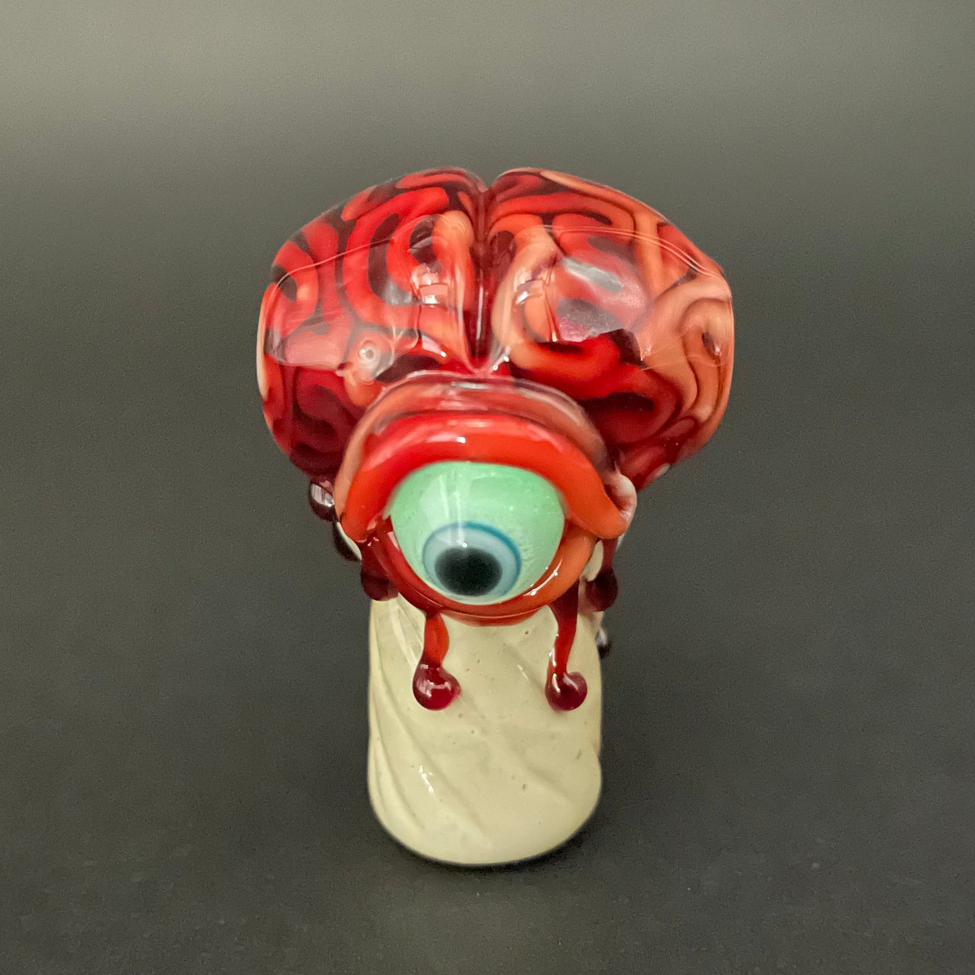 Artisan glass Brain cone pendant - detailed craftsmanship