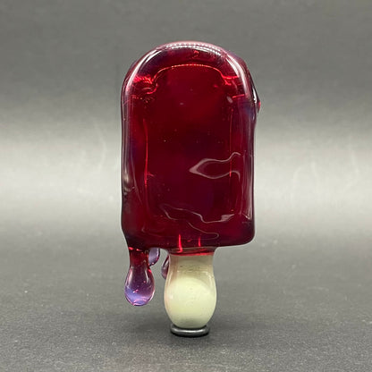 Artisan glass Drippy popsicle pendant - detailed craftsmanship