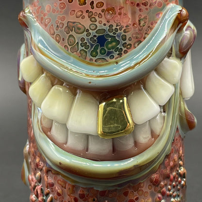 Too many mouths to feed shot glass by Leviathan Glass - artisan detail