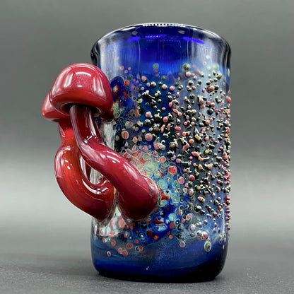Hand-blown Tequila sunrise shot glass - Leviathan Glass original