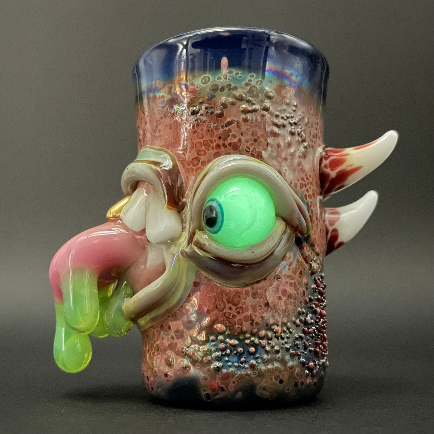 Hand-blown tongue demon shot glass - Leviathan Glass original