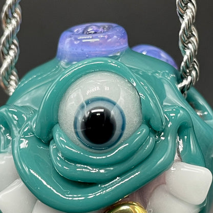 Hand-blown Dripping with sarcasm glass pendant - Leviathan Glass original