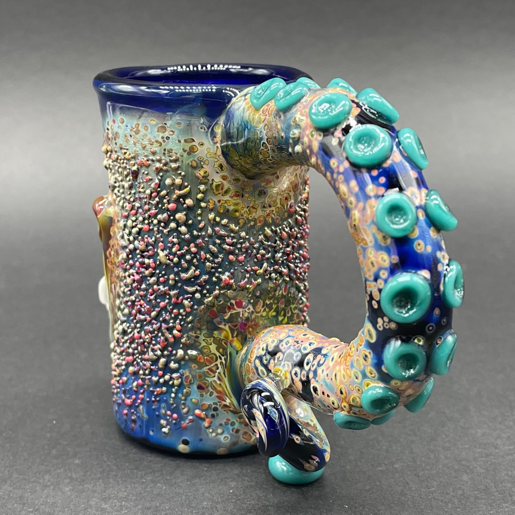 Tentacle espresso cup by Leviathan Glass - artisan detail