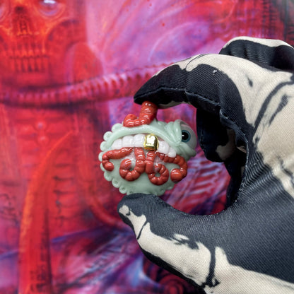 Leviathan Glass Worm eater pendant - hand-blown art