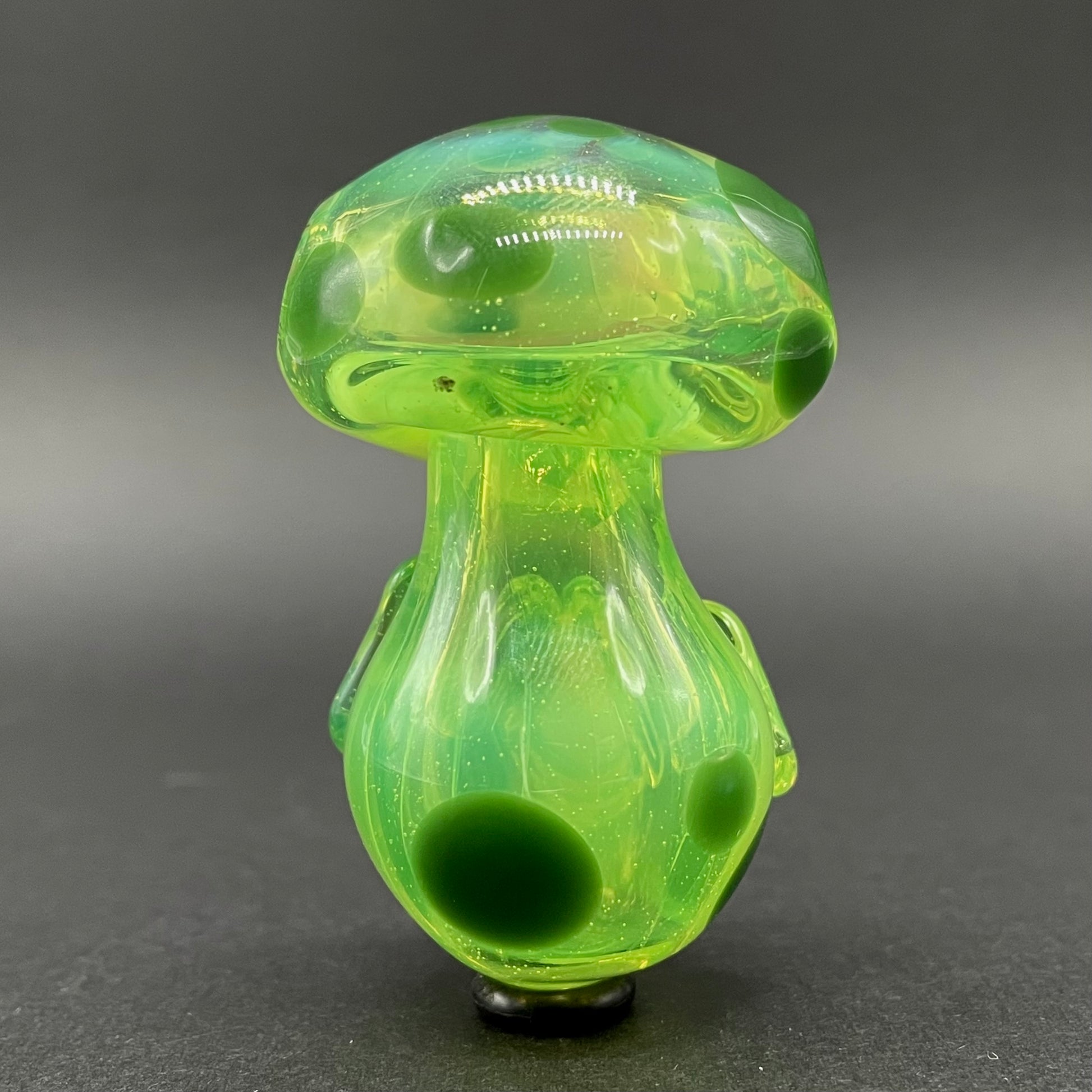 Hand-blown Green slime mushroom monster - Leviathan Glass original