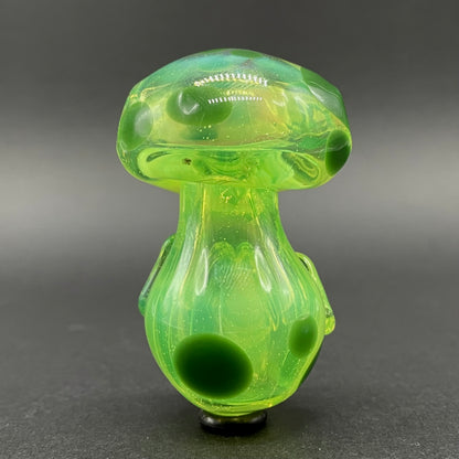 Hand-blown Green slime mushroom monster - Leviathan Glass original