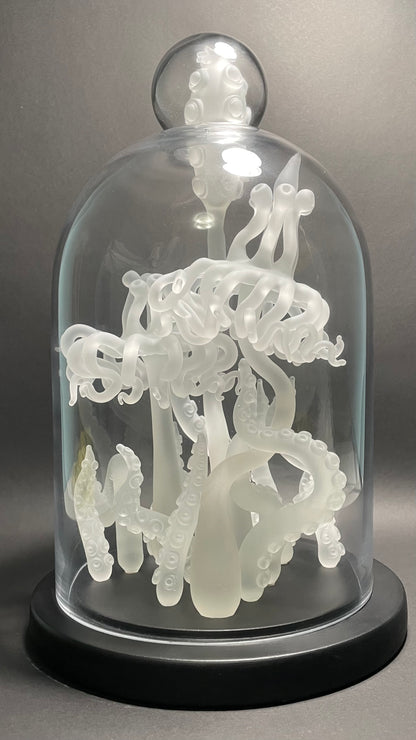 Hand-blown glass Amoeba Bell Dome 2 by Leviathan Glass