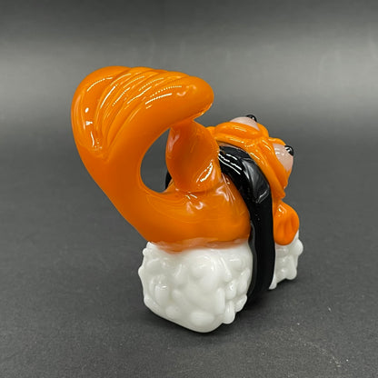 Mutant three eyed fish sushi glass pendant