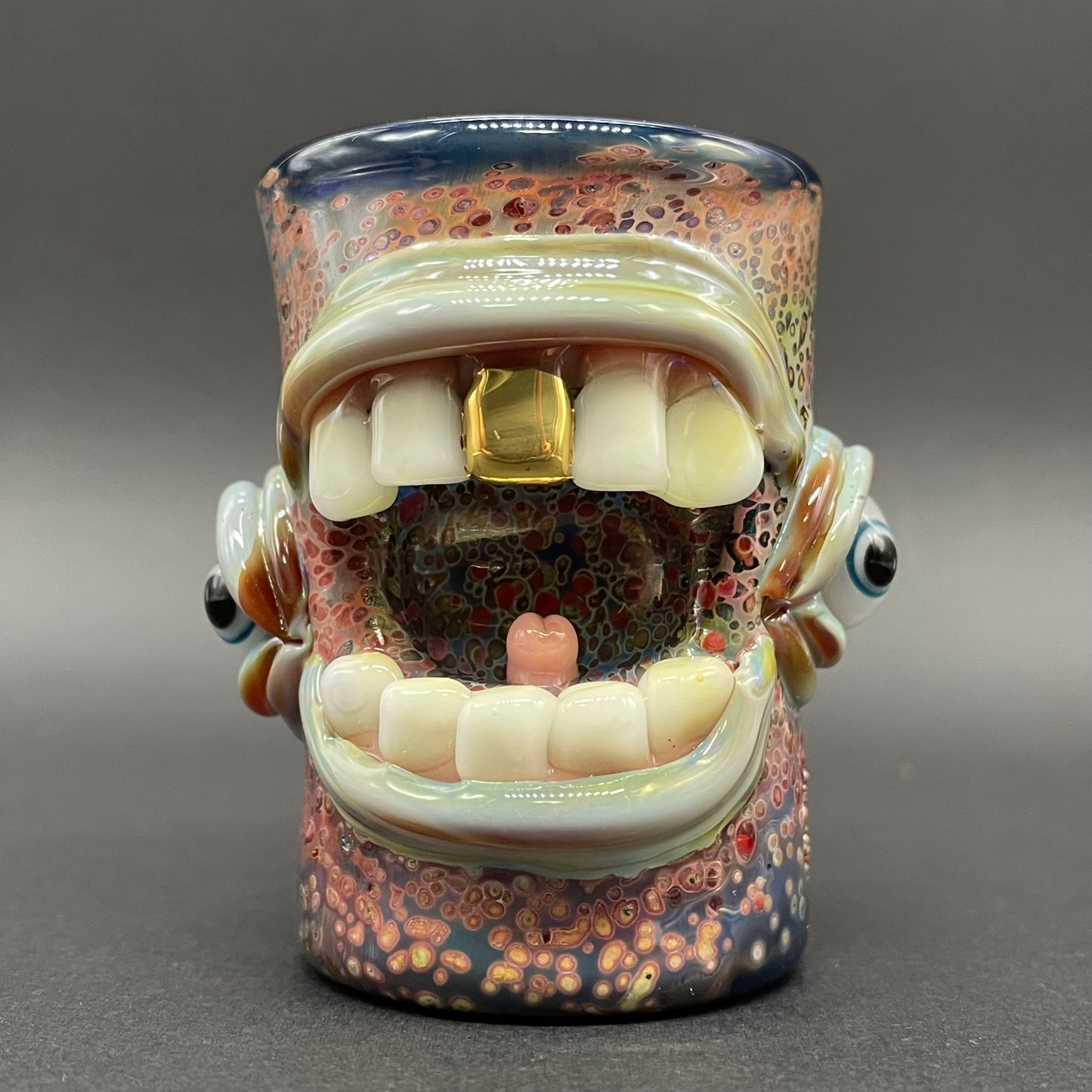 Hand-blown Screaming shot glass - Leviathan Glass original