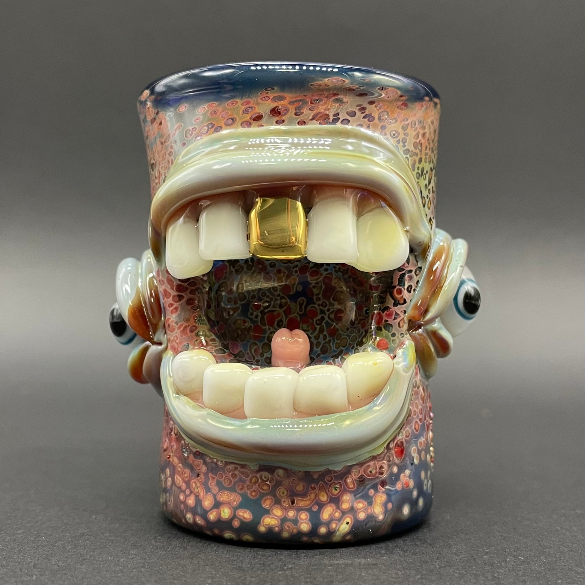 Hand-blown Screaming shot glass - Leviathan Glass original