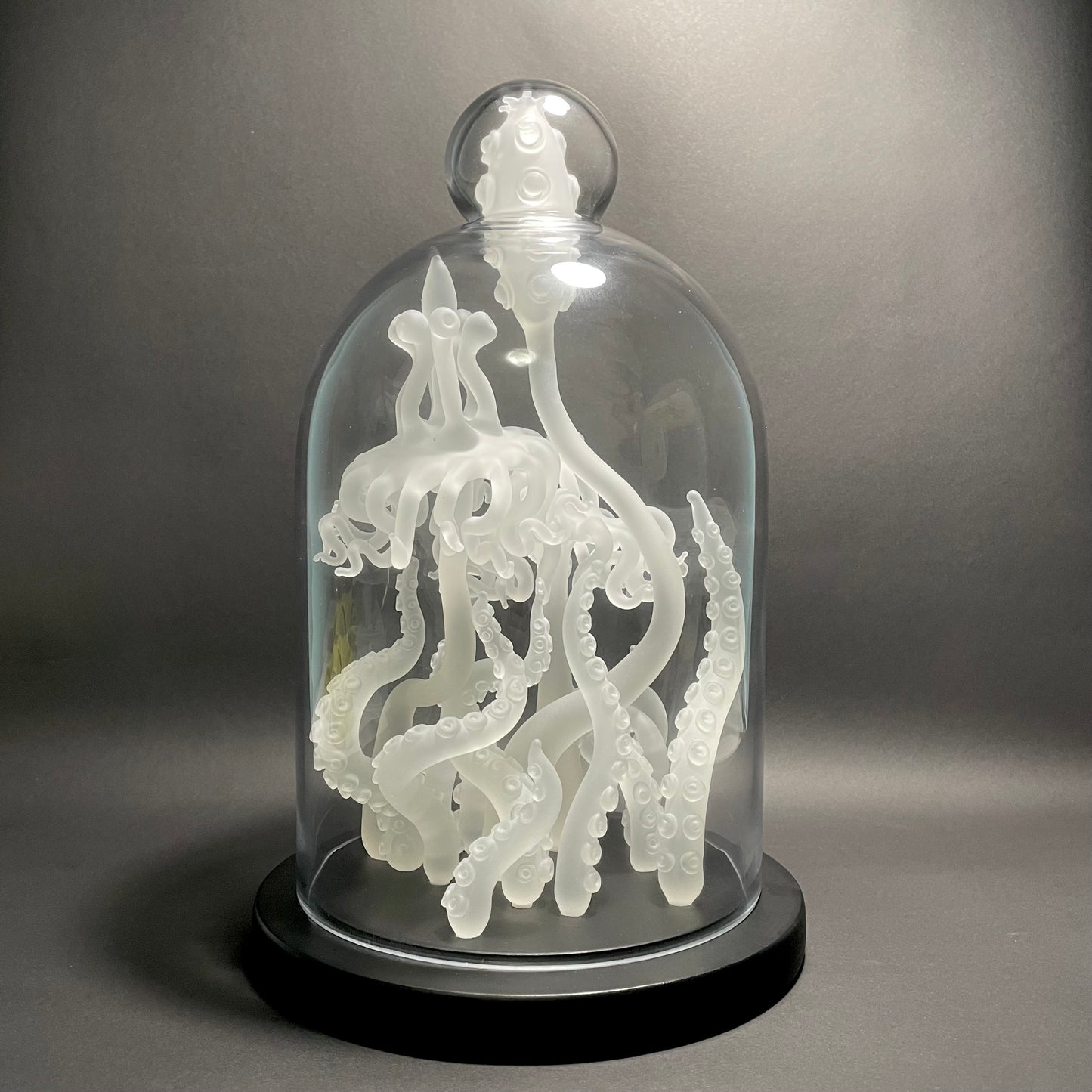 Hand-blown Amoeba Bell Dome 2 - Leviathan Glass original