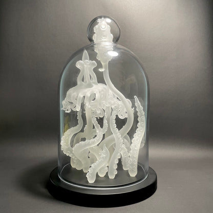 Hand-blown Amoeba Bell Dome 2 - Leviathan Glass original