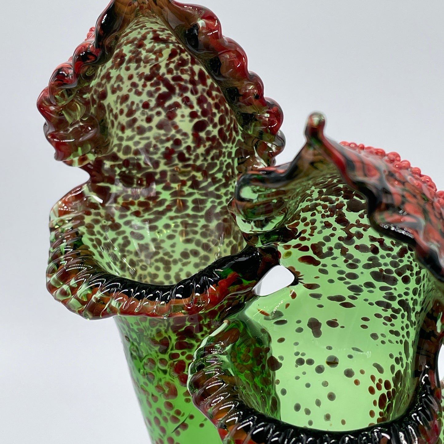 Premium 3 stem pitcher plant sculpture - collectible glass art