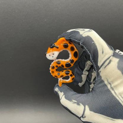 Slithering Chester Cheetah glass pendant