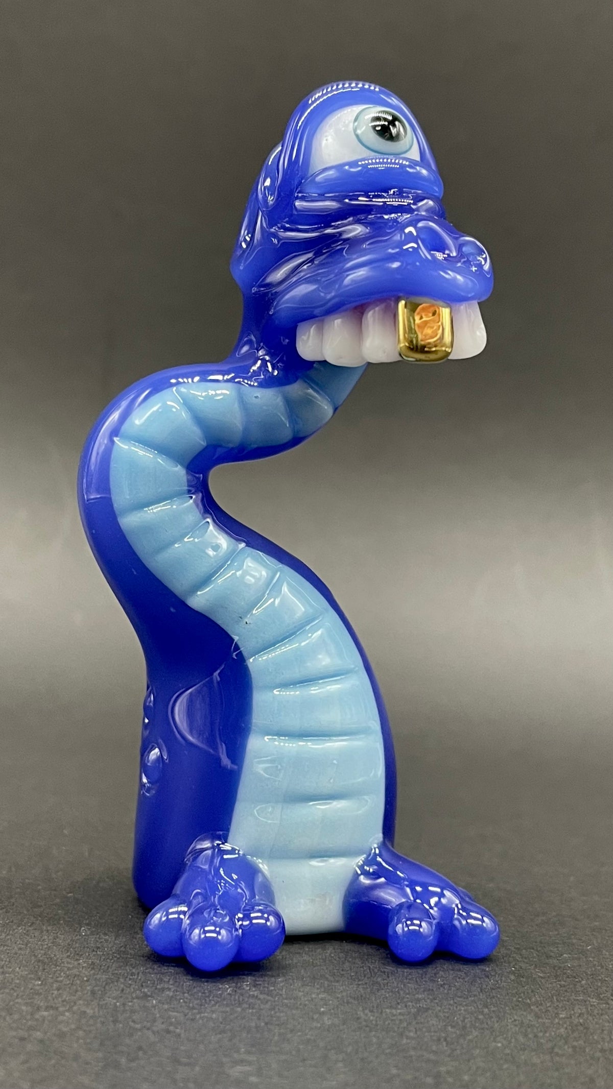 Cyclopsasarus glass pendant hand blown glass art - Leviathan Glass