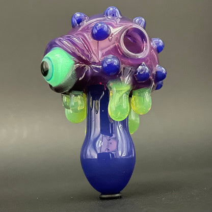 Hand-blown About last night glass mushroom pendant - Leviathan Glass original