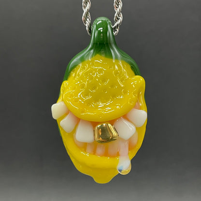 Grinning lemon pendant