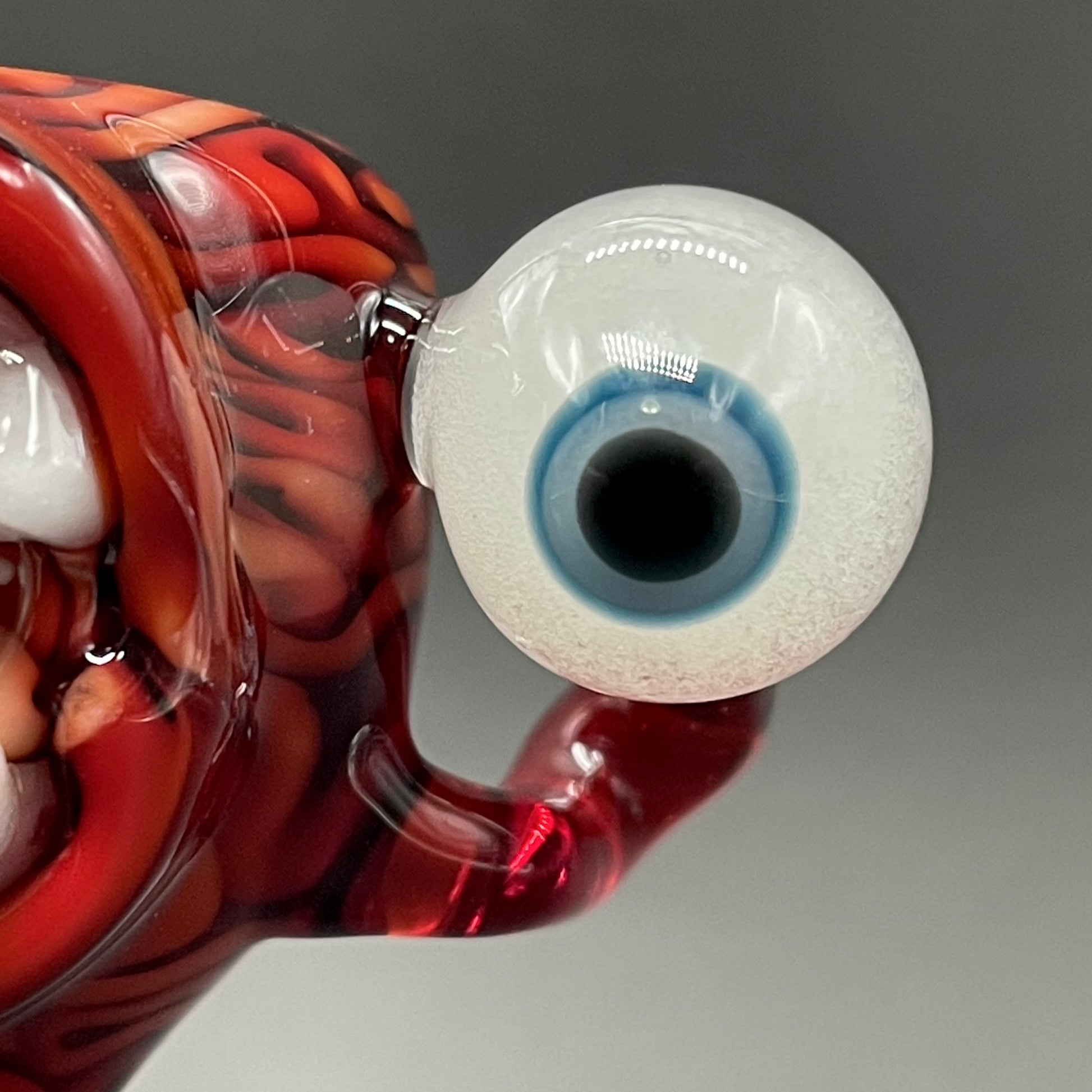 Leviathan Glass 14mm 3 Hole Brain Slide - hand-blown art
