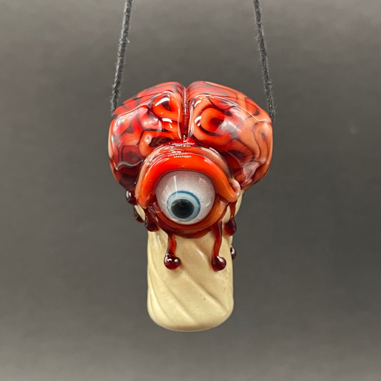 Premium Brain cone pendant - collectible glass art