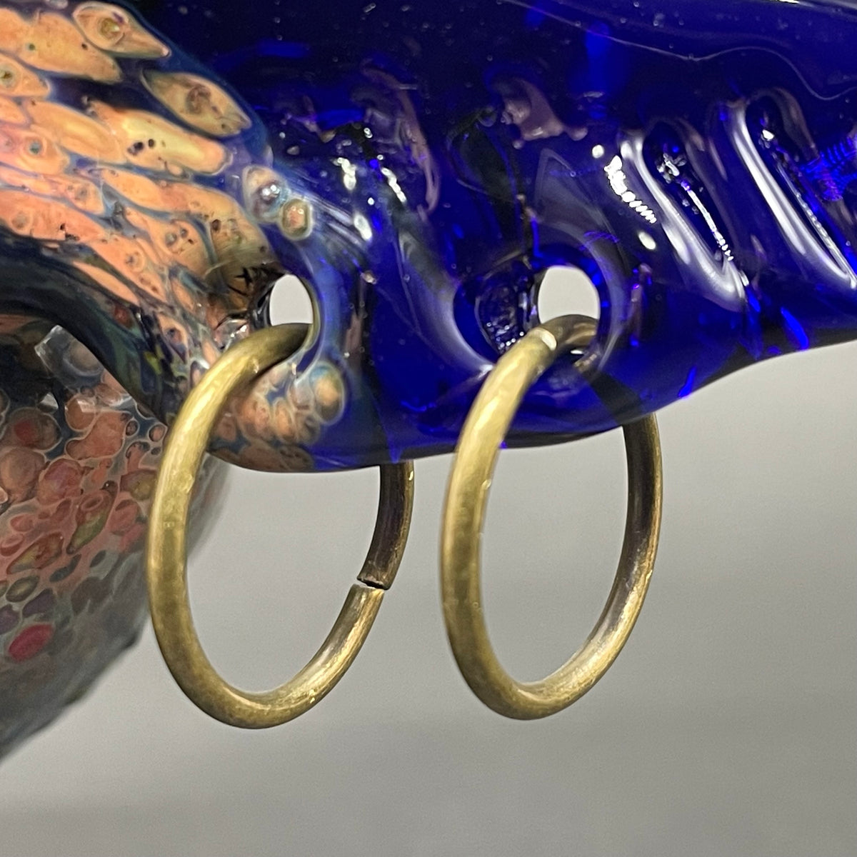Goblin glass ornament detail view - premium glass art