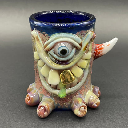 Twinkle toes shot glass detail view - premium glass art