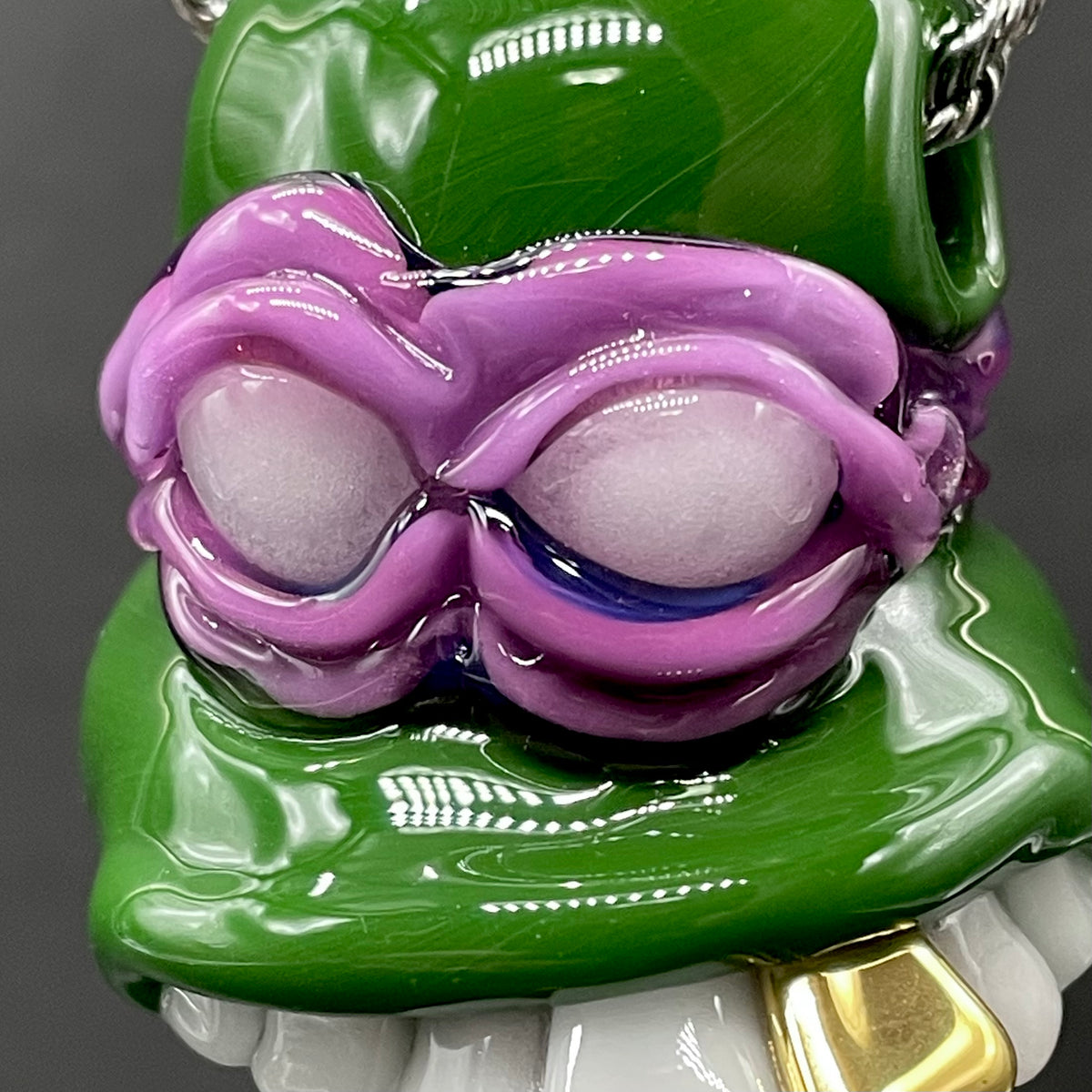 Glass Donatello ninja turtle pendant
