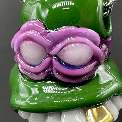 Glass Donatello ninja turtle pendant