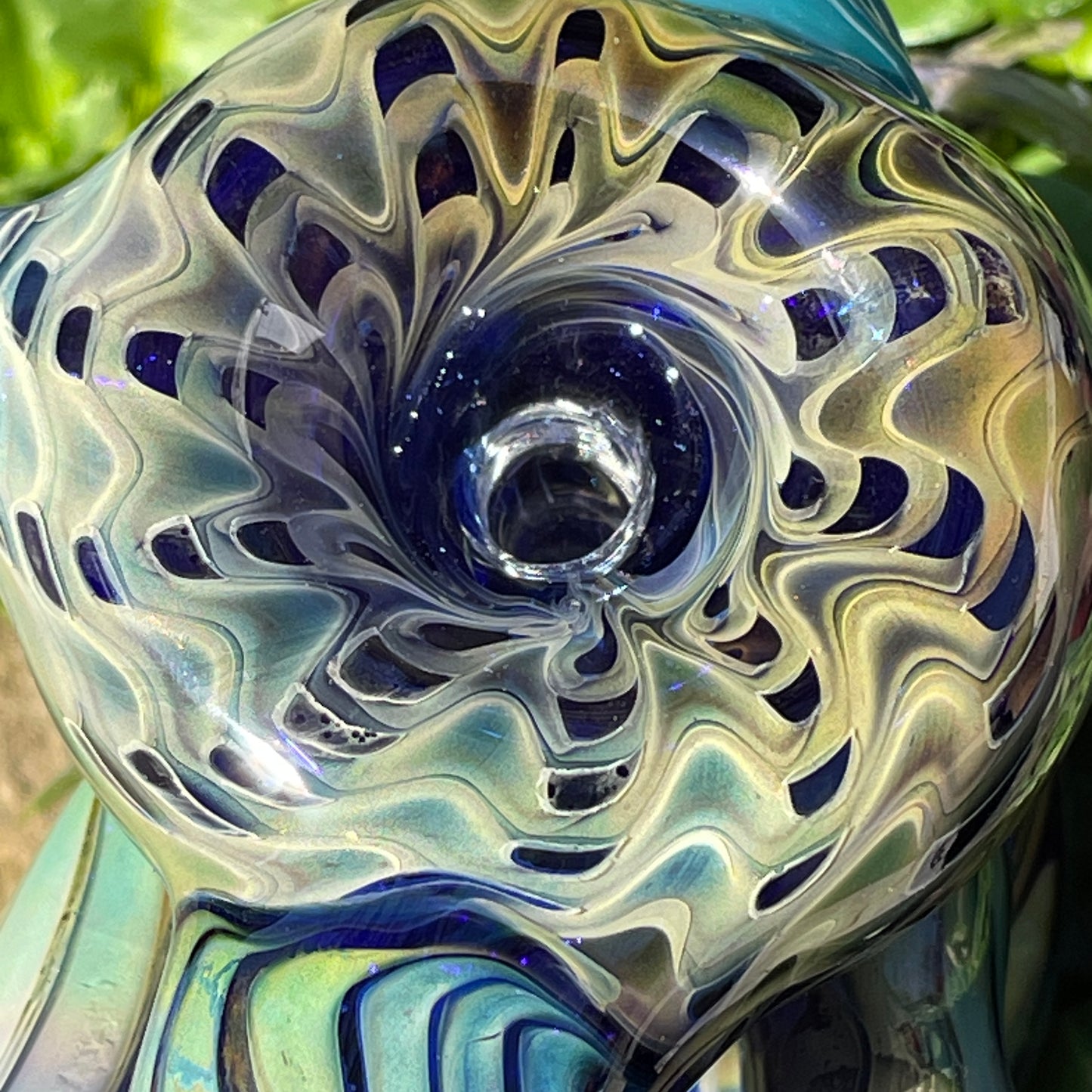 Hand-blown Screaming tentacle bubbler - Leviathan Glass original