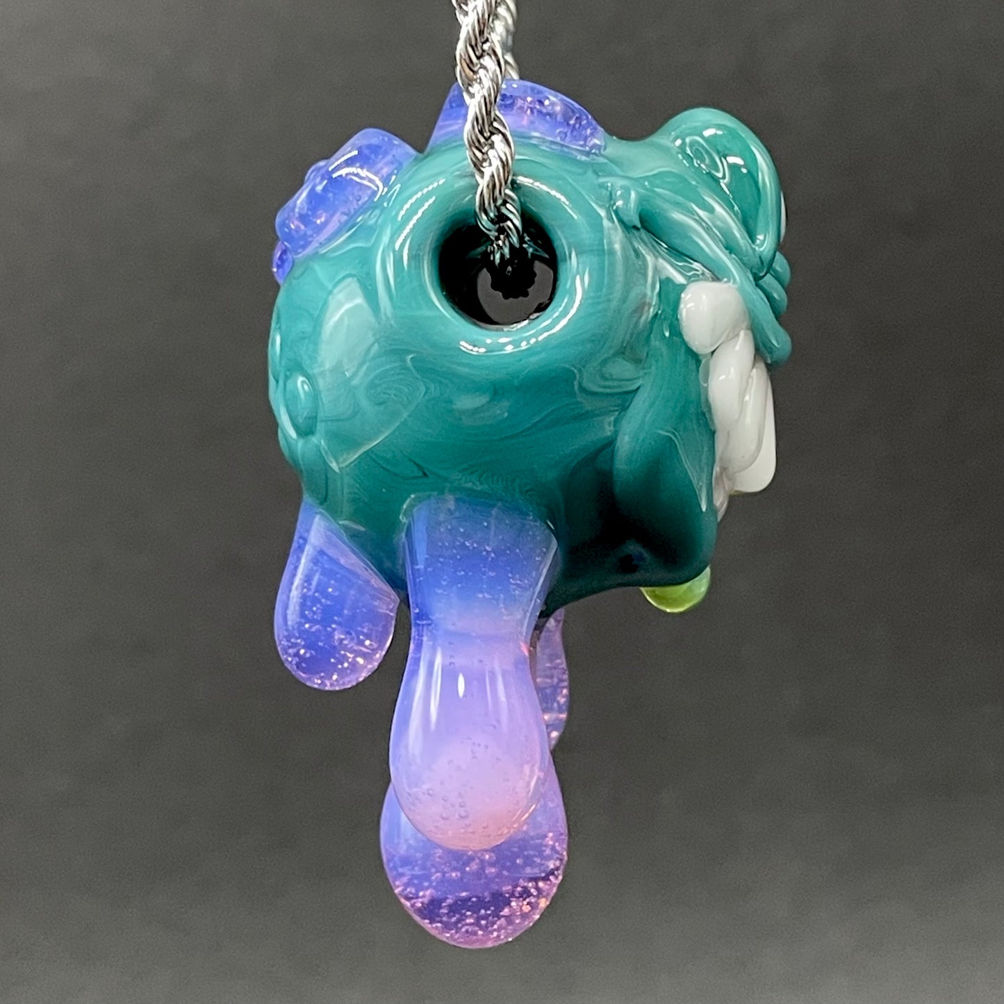 Dripping with sarcasm glass pendant
