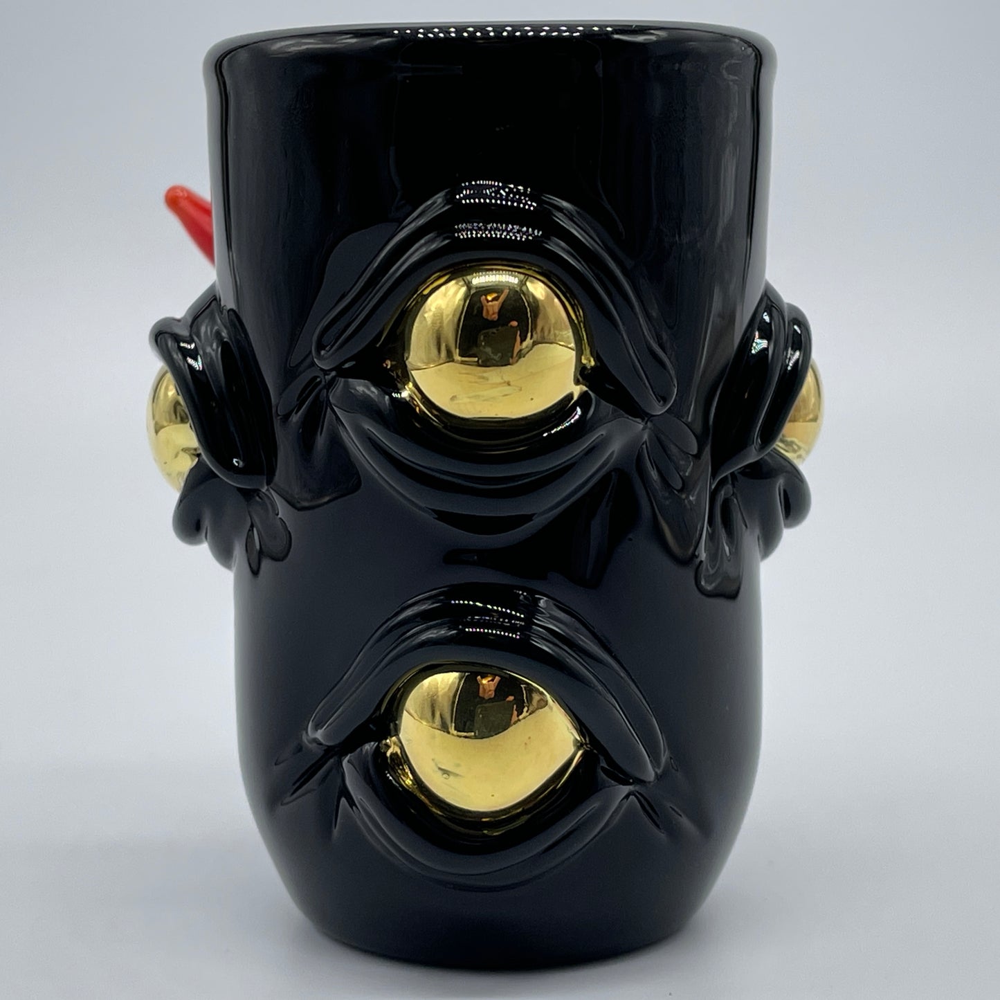 Onyx cyclops shot glass glass art - premium handcrafted piece