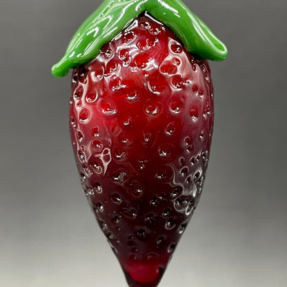 Strawberry pendant glass art - premium handcrafted piece