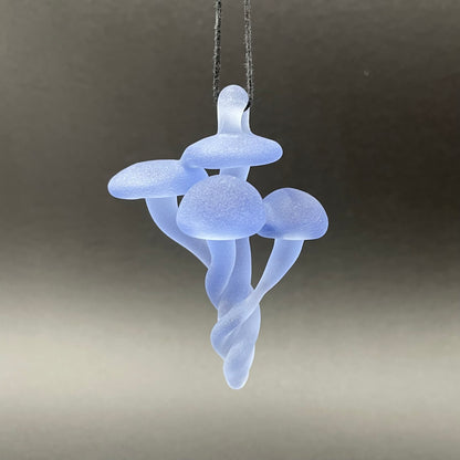 Leviathan Glass Blacklight mushroom pendant - hand-blown art
