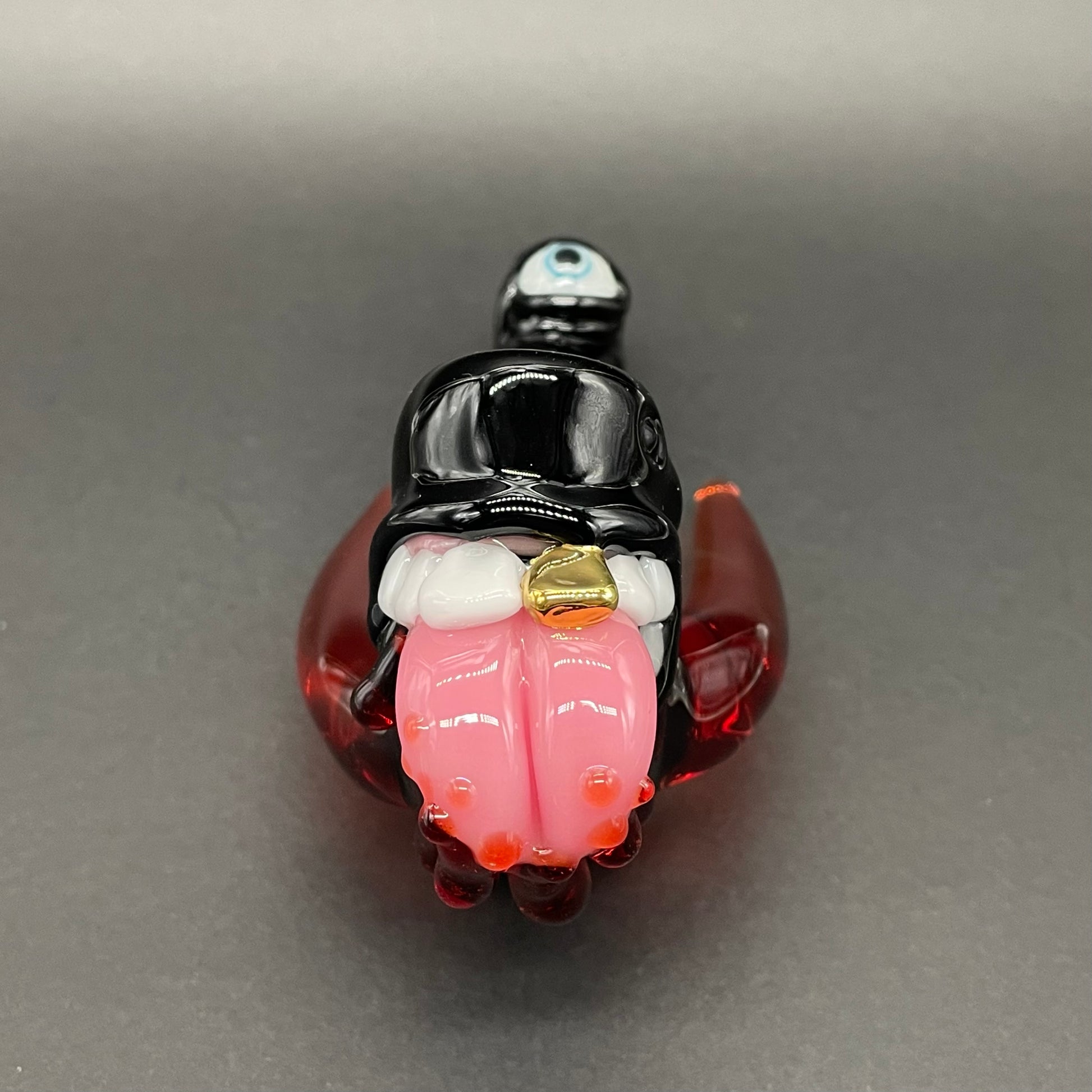 Hand-blown Red tusk Sherlock - Leviathan Glass original