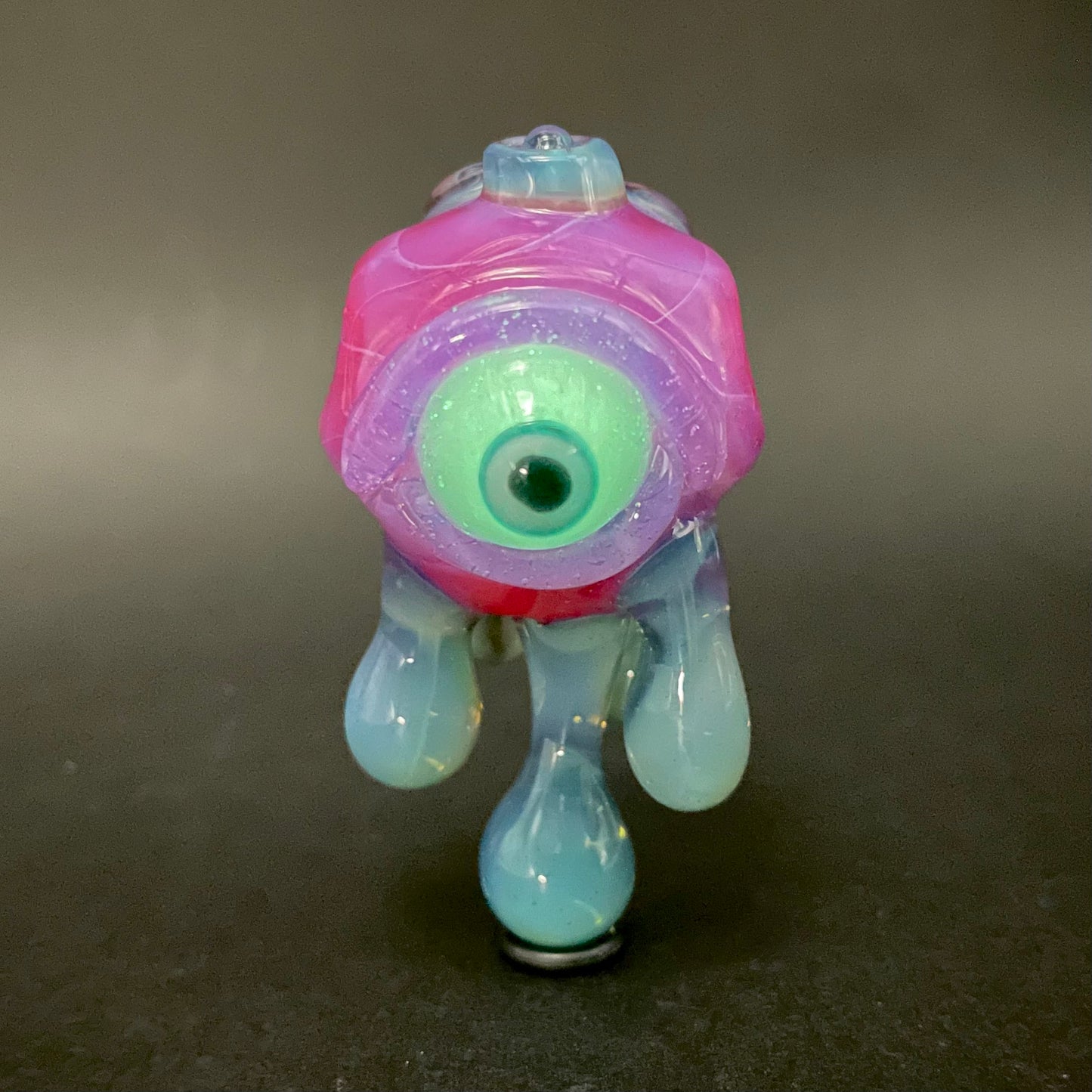 Drippy cyclops glass pendant