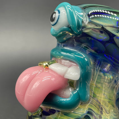 Hand-blown Tentacle tongue bubbler - Leviathan Glass original