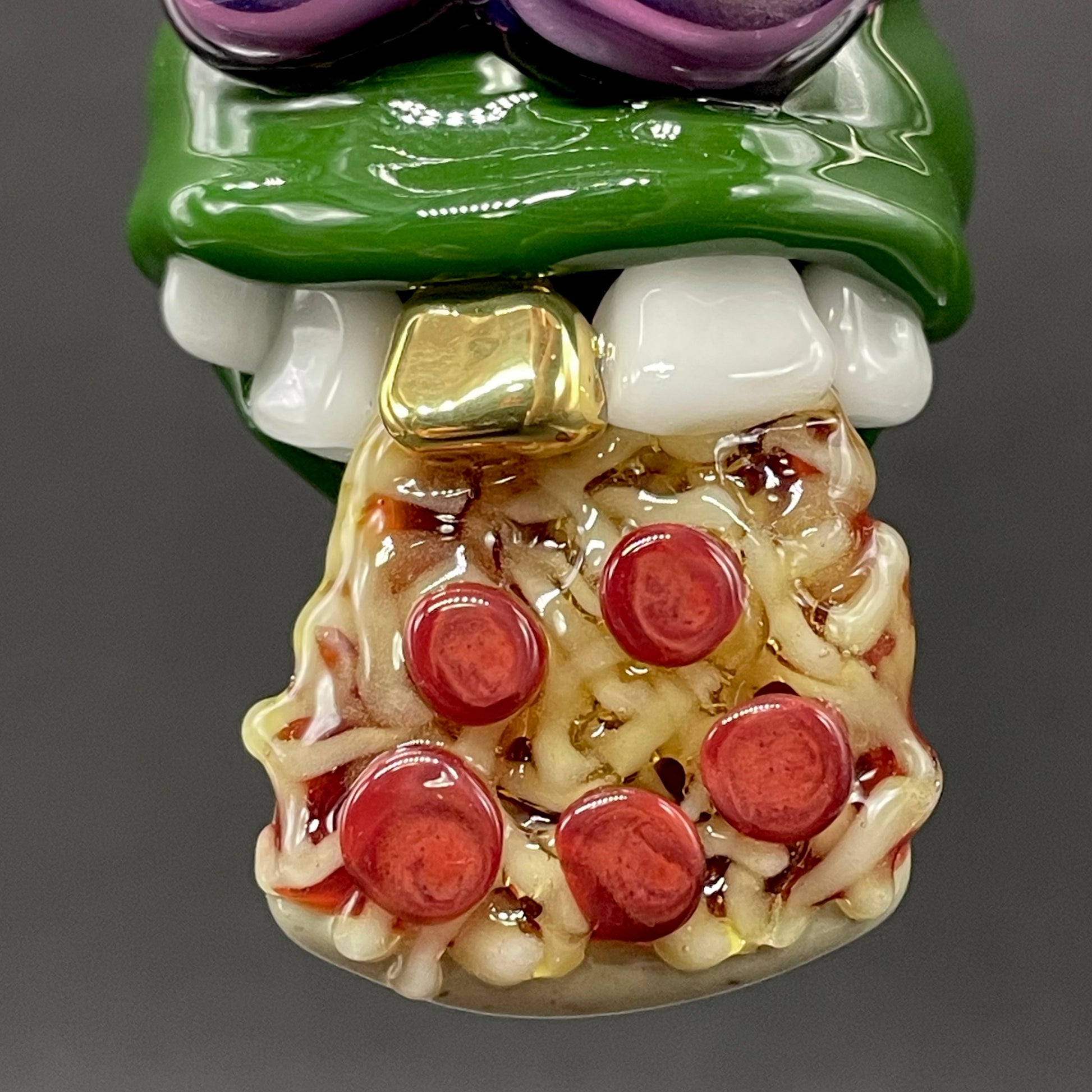 Leviathan Glass Glass Donatello ninja turtle pendant - hand-blown art