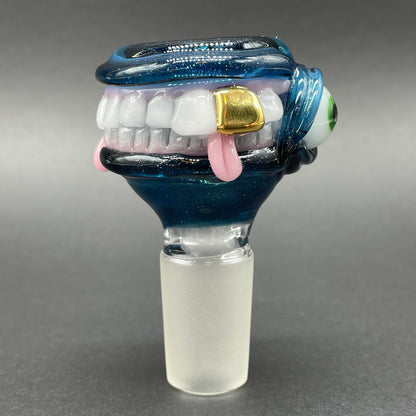 Leviathan Glass 18mm too many teeth slide - hand-blown art