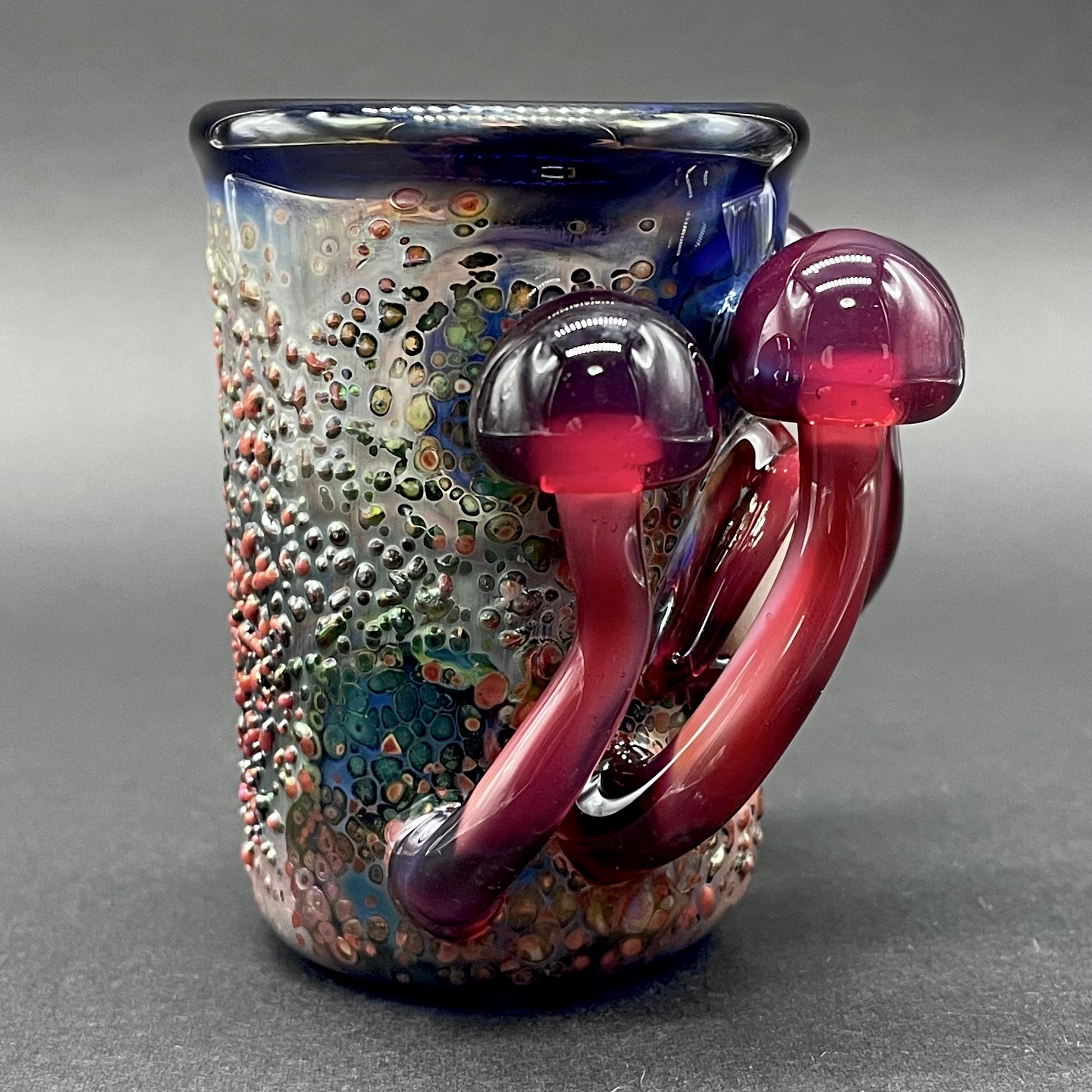 Hand-blown Phoenix mushroom shot glass - Leviathan Glass original